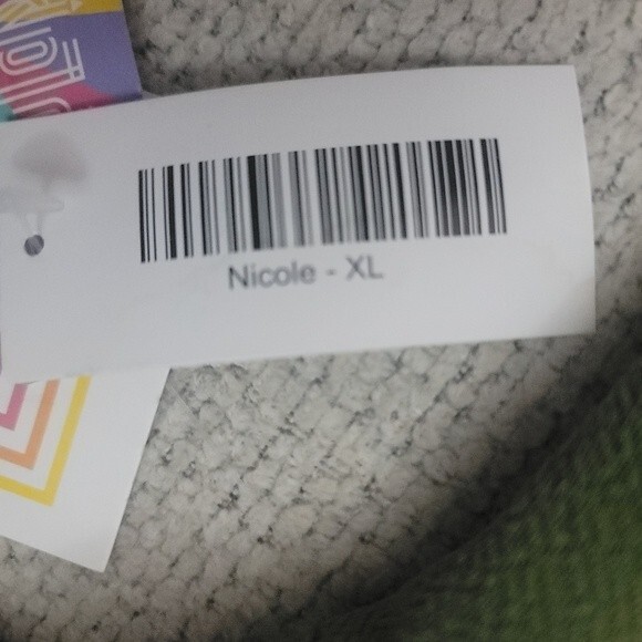 LulaRoe Nicole Colorblock ShortSleeve Midi Dress with Pockets Womens Size XL NWT - Picture 9 of 12